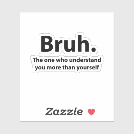 Sticker Bruh Typographie Bruh (Feuille)