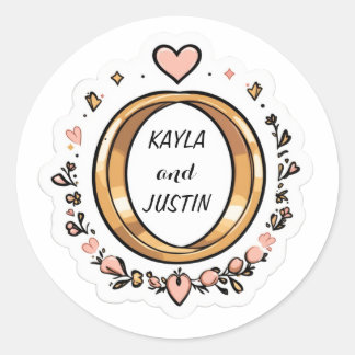 Sticker bruiloft | Schattigee romantische vinyl St