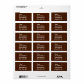 Sticker bruin adres (Full Sheet)
