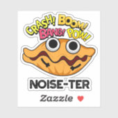 Sticker Bruit-ter Funny Bruyant Oyster Pun (Feuille)