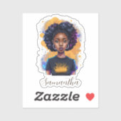 Sticker Brûler une femme africaine (Feuille)