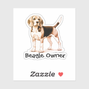 Sticker Brun Beagle Personnelisé