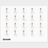 Sticker Brunette Bride (Feuille)