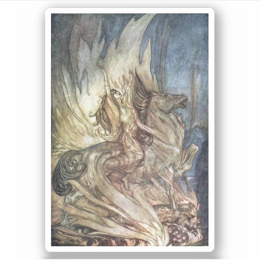 Sticker Brünnhilde et le bûcher funéraire de Siegfried (Devant)