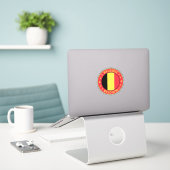 Sticker Bruxelles (Ordinateur portable sur le bureau)