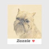 Sticker Bruxelles Griffon Rough Paining - Art Chien origin (Feuille)