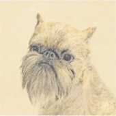 Sticker Bruxelles Griffon Rough Paining - Art Chien origin (Devant)