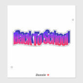 Sticker BTS-Rouge-Bleu (Feuille)