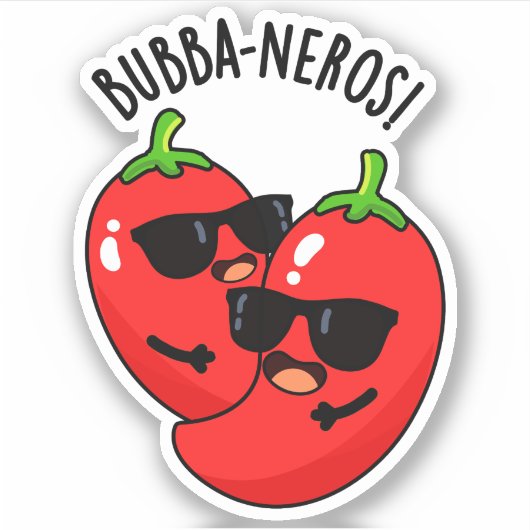 Sticker Bubba-neros Funny Habanero Pun (Devant)
