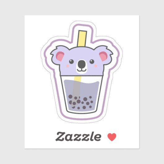 Sticker Bubble Tea Koala (Feuille)