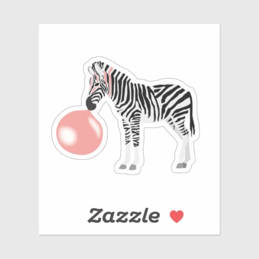 Sticker Buble Gum Zebra Blowbble (Feuille)