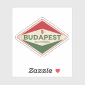 Sticker Budapest Hongrie Vintage (Feuille)