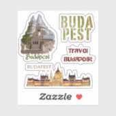 Sticker Budapest Travel Series (Feuille)