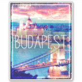 Sticker Budapest vintage (Devant)