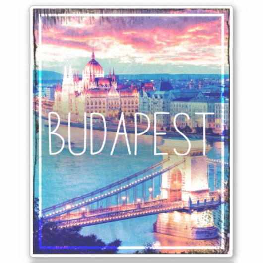 Sticker Budapest vintage (Devant)