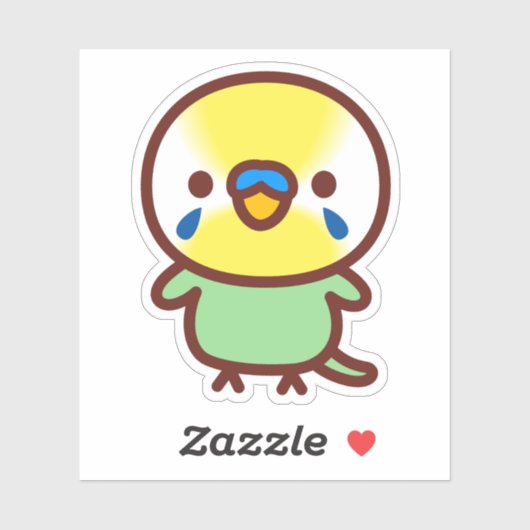 Sticker Budgerigar / Pastel rainbow green male (Feuille)