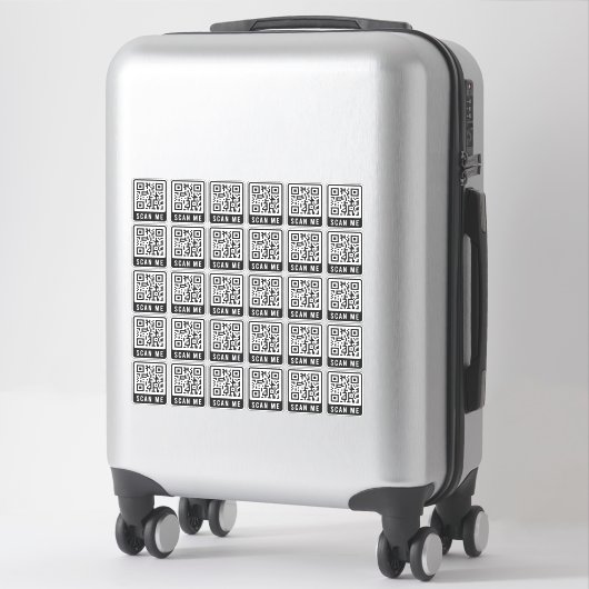 Sticker Budget Business Scan Me QR Code Moderne Simple (Sur valise)
