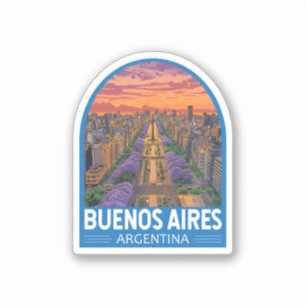 Sticker Buenos Aires Argentine Travel Art Vintage