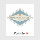 Sticker Buenos Aires Argentine Vintage (Feuille)