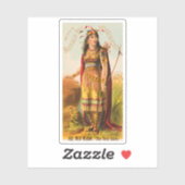 Sticker Buffalo Bill Handsomest Indian Maiden 1880 (Feuille)