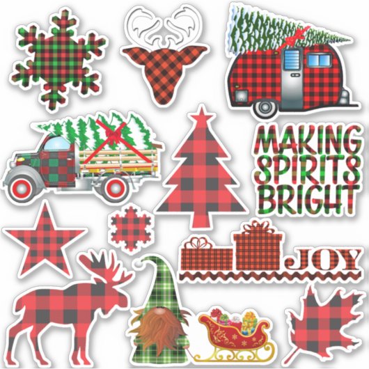 Sticker Buffalo Plaid (Devant)