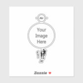 Sticker Buffle noir silhouette (Feuille)