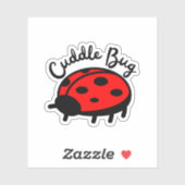 Sticker Bug de câlin Ladybug | Design agréable et conforta (Feuille)