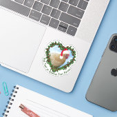 Sticker Bug Orpington Wreath Chicken Wreath Noël (Ordinateur portable avec iPhone)