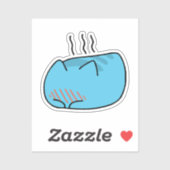 Sticker BugCat Capoo cat, Kawaii Comic Cat (Feuille)