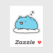 Sticker BugCat Capoo cat, Kawaii Comic Chat love (Feuille)