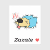 Sticker BugCat Capoo chat et chien, Kawaii Comic Chien de (Feuille)
