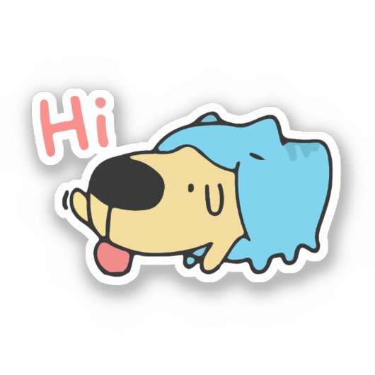 Sticker BugCat Capoo chat et chien, Kawaii Comic Chien de (Recto)