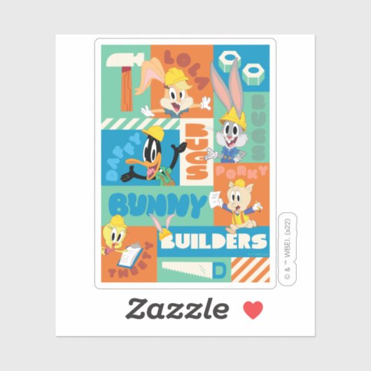 Sticker BUGS BUNNY BUILDERS™| Character Grid Pattern (Feuille)