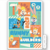 Sticker BUGS BUNNY BUILDERS™| Grille de caractères à motif (Devant)
