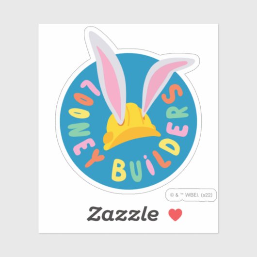 Sticker BUGS BUNNY BUILDERS™| Hard Hat Circle Logo (Feuille)