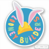 Sticker BUGS BUNNY BUILDERS™| Hard Hat Circle Logo (Devant)