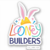 Sticker BUGS BUNNY BUILDERS™| Hard Hat Stacked Logo (Devant)