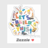Sticker BUGS BUNNY BUILDERS™| "Let's Build This" Collage (Feuille)