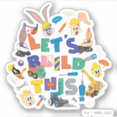 Sticker BUGS BUNNY BUILDERS™| "Let's Build This" Collage (Devant)