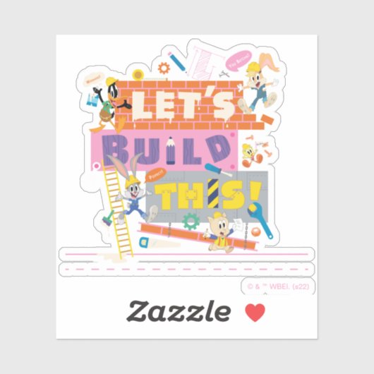 Sticker BUGS BUNNY BUILDERS™| "Let's Build This" Work Site (Feuille)