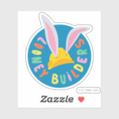 Sticker BUGS BUNNY BUILDERS™| Logo cercle casque de chanti (Feuille)