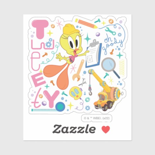 Sticker BUGS BUNNY BUILDERS™| TWEETY™ Work Tools (Feuille)