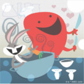 Sticker BUGS BUNNY™ & Gossamer Préparation de repas Whimsi (Devant)