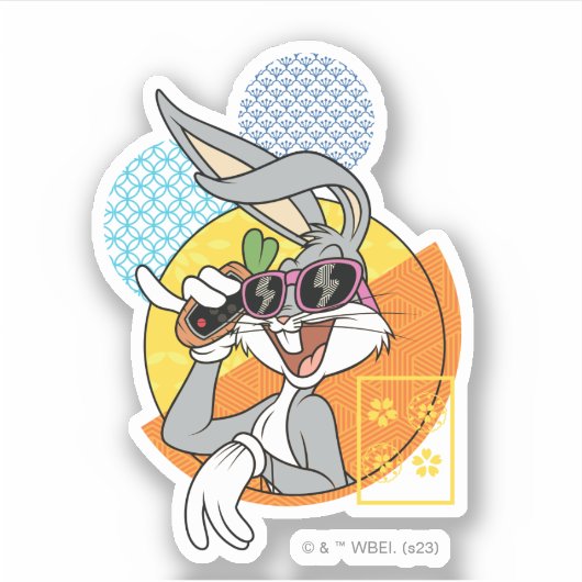 Sticker BUGS BUNNY™ - Graphique de vacances à Singapour (Devant)