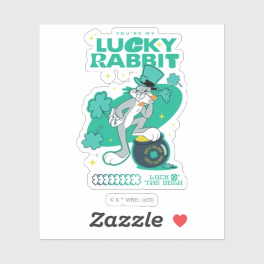 Sticker BUGS BUNNY™ Lucky Rabbit (Feuille)