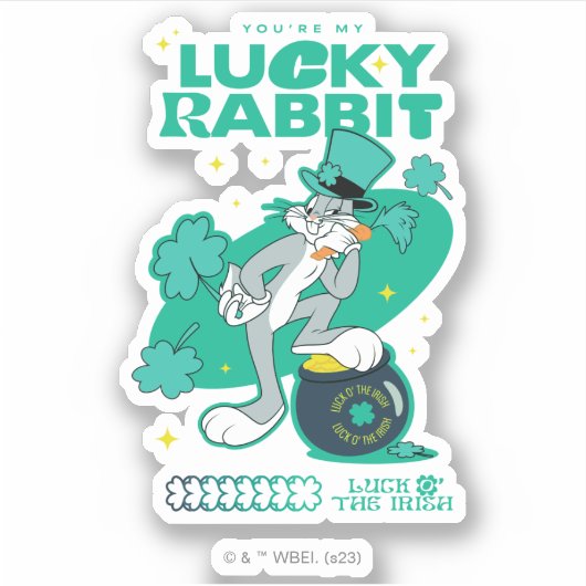 Sticker BUGS BUNNY™ Lucky Rabbit (Devant)