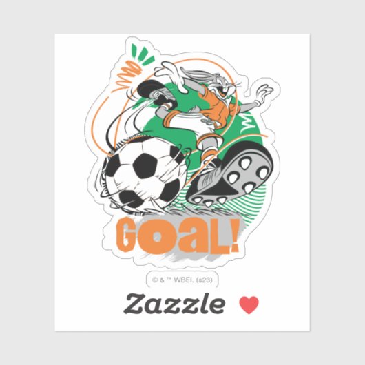Sticker BUGS BUNNY™ Soccer objectif (Feuille)