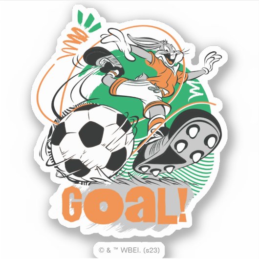 Sticker BUGS BUNNY™ Soccer objectif (Devant)