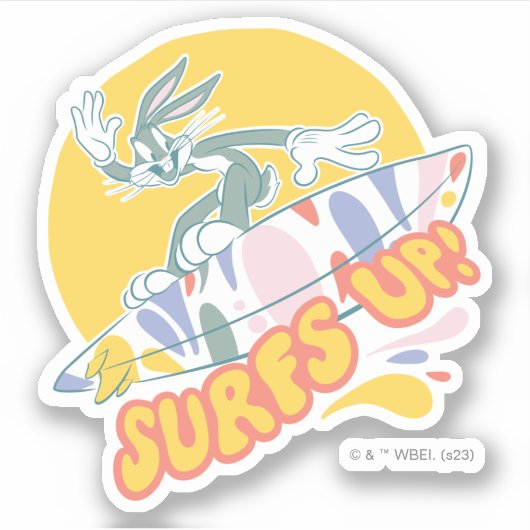 Sticker BUGS BUNNY™ - Surfs Up! (Devant)