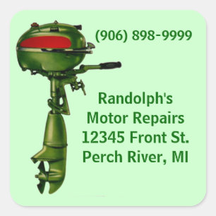 Sticker  Buitenboordmotor Reparatie Shop Service